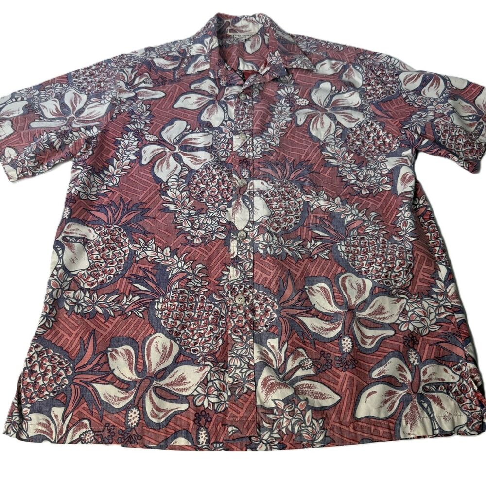 Cooke Street Honolulu Hawaiian Aloha Shirt Men’s Medium Tropical Floral Cotton